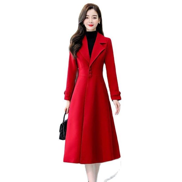 women's wool & blends elegant long woolen coat women autumn winter 3 button slim ladies blended overcoat red black windbreaker outerwea
women's wool & blends elegant long woolen coat women autumn winter 3 button slim ladies blended overcoat red black windbreaker outerwea