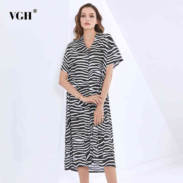 vgh print striped dress for women v neck short sleeve casual loose midi korean dresses female fashionable new clothing spring 210421, Black;gray
vgh print striped dress for women v neck short sleeve casual loose midi korean dresses female fashionable new clothing spring 210421, Black;gray