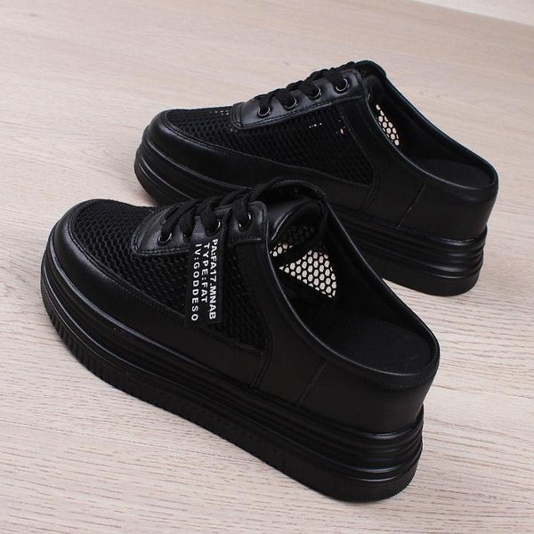 slippers shoes woman 2021 summer increased internal med pantofle platform fretwork heels lady flat girl cotton fabric slides, Black
slippers shoes woman 2021 summer increased internal med pantofle platform fretwork heels lady flat girl cotton fabric slides, Black