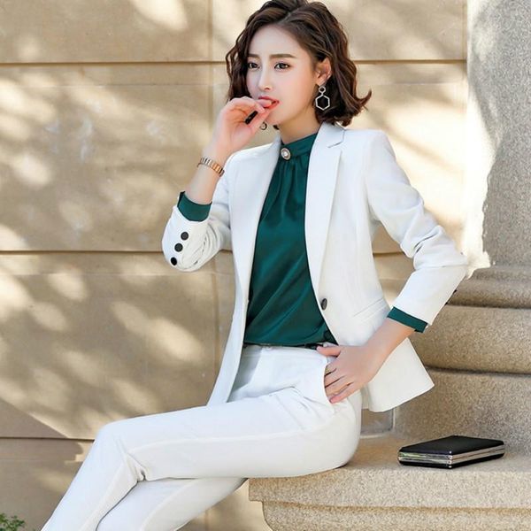 women's suits & blazers skirt suit style ol professional wear temperament commuter pants overalls two-piece, White;black
women's suits & blazers skirt suit style ol professional wear temperament commuter pants overalls two-piece, White;black