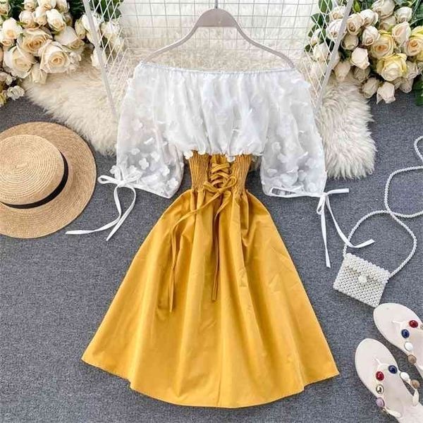 off shoulder patchwork summer short dress party flower chiffon slim waist lace up women casual a-line beach dress, Black;gray
off shoulder patchwork summer short dress party flower chiffon slim waist lace up women casual a-line beach dress, Black;gray