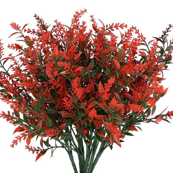 decorative flowers & wreaths 6 pieces of artificial lavender plants, realistic and fake shrubs, green bushes, garden decoration (orange red)
decorative flowers & wreaths 6 pieces of artificial lavender plants, realistic and fake shrubs, green bushes, garden decoration (orange red)