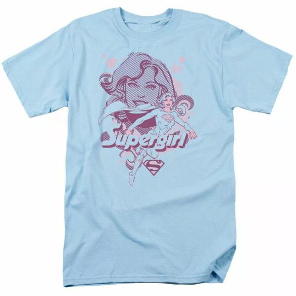 Supergirl Supergirl T Shirt Mens Licensed DC Comics Tee Light Blue, White;black
