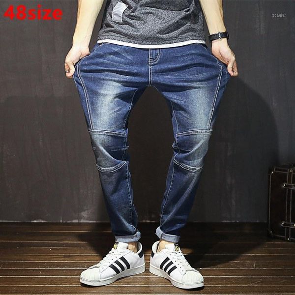 men's jeans autumn fashion large size pants trend youth stretch stitching harem tide male 48 46 44 42 40, Blue
men's jeans autumn fashion large size pants trend youth stretch stitching harem tide male 48 46 44 42 40, Blue