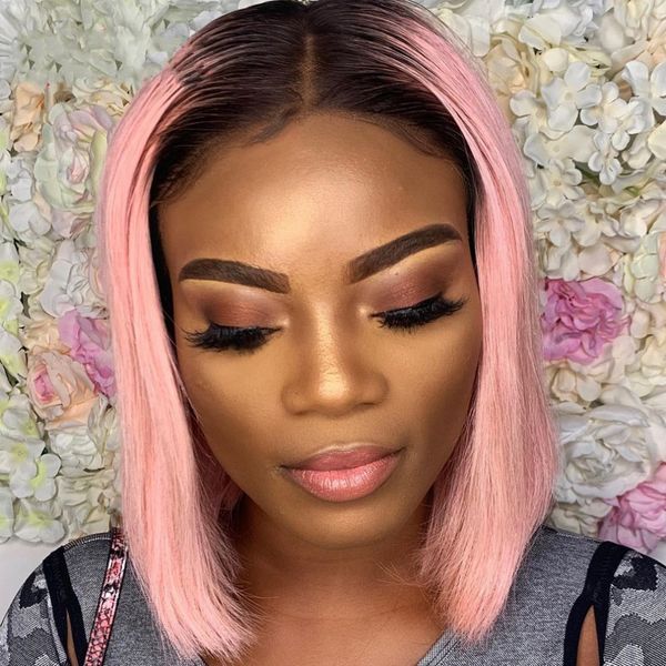 straight ombre brazilian lace front wig with baby hairs short bob 1b/pink remy human hair wigs natural hairline for women, Black;brown
straight ombre brazilian lace front wig with baby hairs short bob 1b/pink remy human hair wigs natural hairline for women, Black;brown