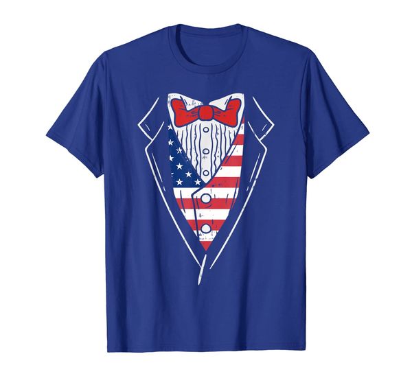 american tuxedo suit funny 4th of july patriot men boys gift t-shirt, White;black