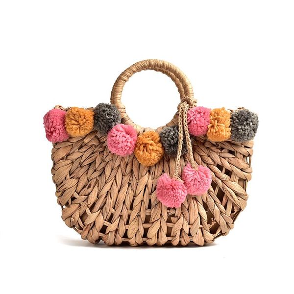evening bags 2021 fashion hollow straw bag temperament color hair ball hand-woven female shoulder portable beach
evening bags 2021 fashion hollow straw bag temperament color hair ball hand-woven female shoulder portable beach