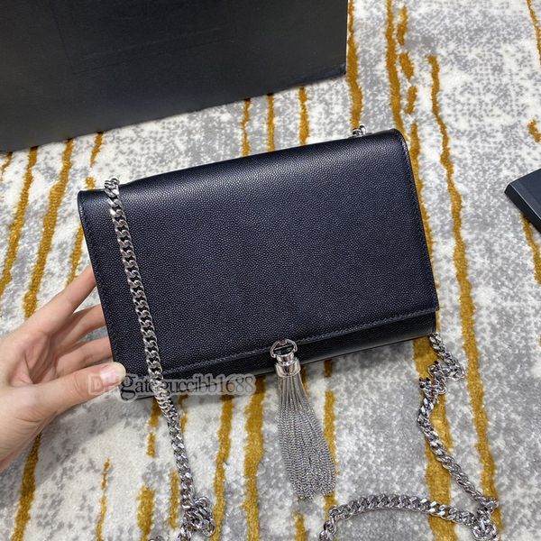 7a quality designer bags womens black calfskin caviar genuine leather chain shoulder crossbody kate20cm tassel bag with original box sn
7a quality designer bags womens black calfskin caviar genuine leather chain shoulder crossbody kate20cm tassel bag with original box sn