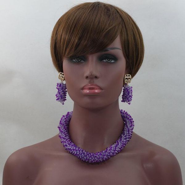 earrings & necklace purple crystal beads jewelry sets african costume party set wholesale hx302, Silver
earrings & necklace purple crystal beads jewelry sets african costume party set wholesale hx302, Silver