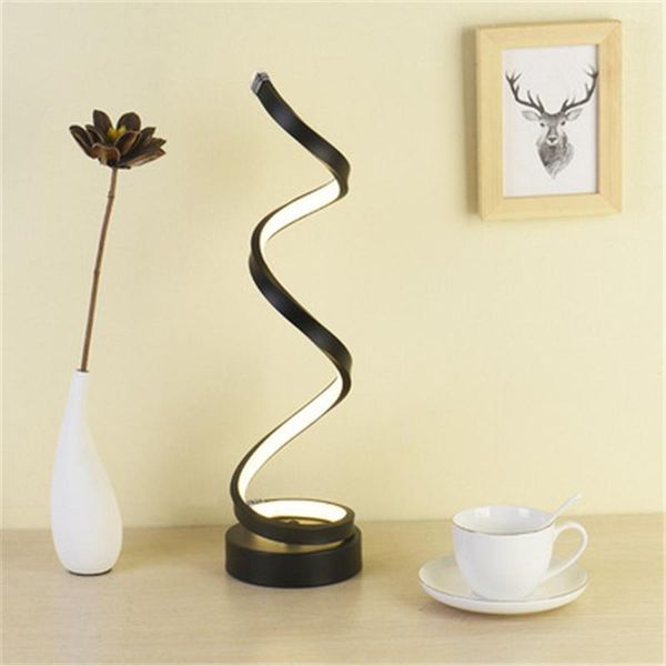 modern led spiral table lamp curved desk bedside cool white warm light for living room bedroom reading lamps
modern led spiral table lamp curved desk bedside cool white warm light for living room bedroom reading lamps
