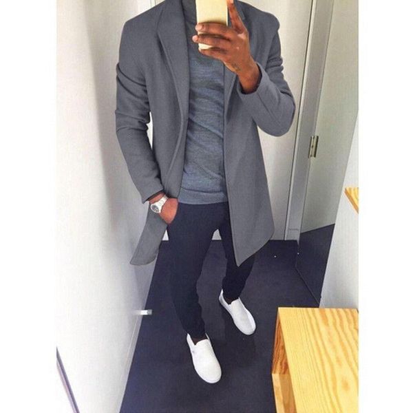 men's trench coats fashion winter long jackets overcoat classic solid slim fit outwear hombre men clothes 4 colors, Tan;black
men's trench coats fashion winter long jackets overcoat classic solid slim fit outwear hombre men clothes 4 colors, Tan;black