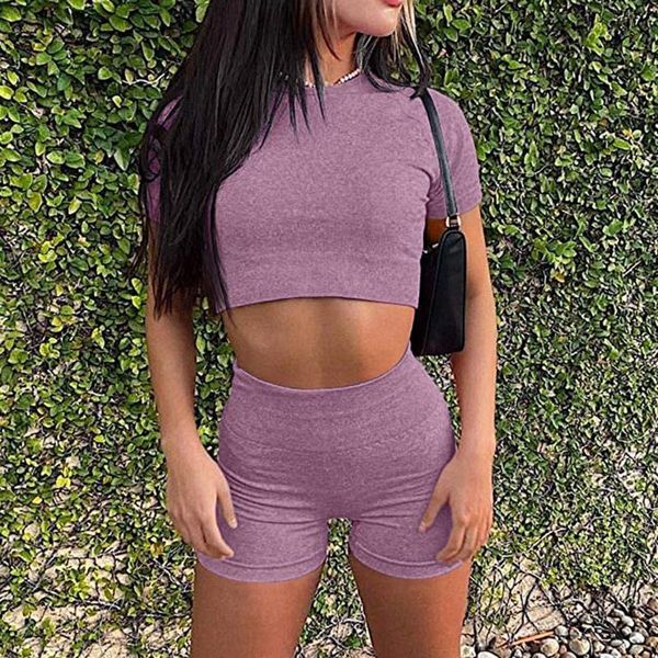 women's tracksuits shorts sets fashion women two-piece seamless high-waisted sports workout set two piece summer haut femme été, Gray
women's tracksuits shorts sets fashion women two-piece seamless high-waisted sports workout set two piece summer haut femme été, Gray