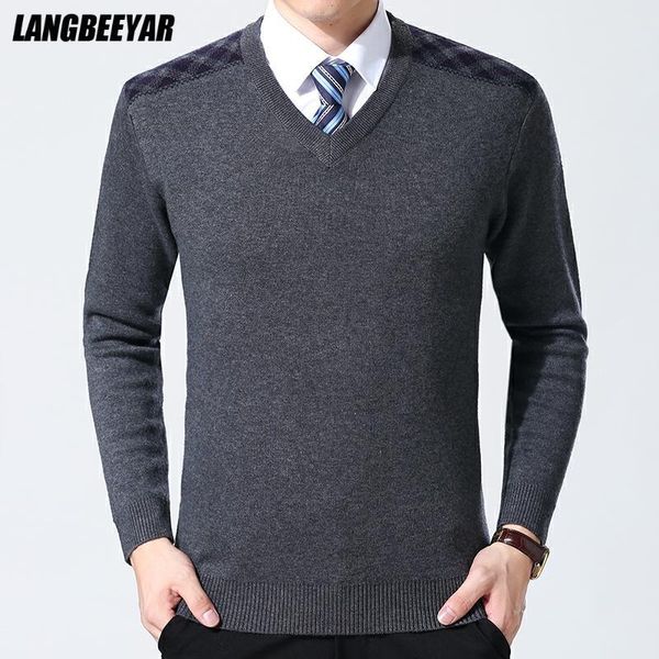 men's sweaters fashion brand loose fit knit pullover patchwork sweater autum winter casual v neck jumper men quality clothes, White;black
men's sweaters fashion brand loose fit knit pullover patchwork sweater autum winter casual v neck jumper men quality clothes, White;black