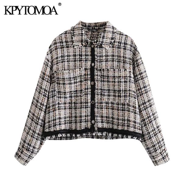 women fashion patchwork denim tweed jacket coat vintage long sleeve frayed trims female outerwear chic 210416, Black;brown
women fashion patchwork denim tweed jacket coat vintage long sleeve frayed trims female outerwear chic 210416, Black;brown