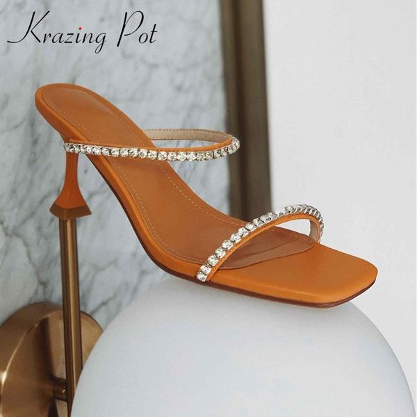 krazing pot high street fashion daily wear dating slip on mules square toe strange heel young lady summer sandals women l93, Black
krazing pot high street fashion daily wear dating slip on mules square toe strange heel young lady summer sandals women l93, Black