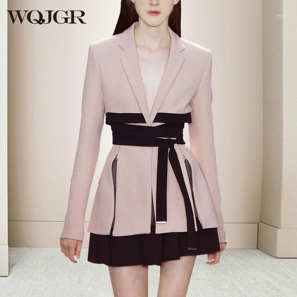autumn blazer women patchwork notched zip blazers and jackets fashion belt decoration coats set women's suits &, White;black
autumn blazer women patchwork notched zip blazers and jackets fashion belt decoration coats set women's suits &, White;black