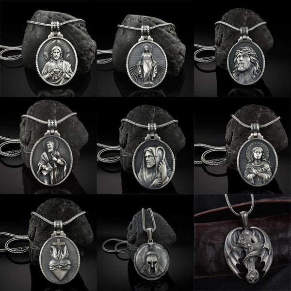 pendant necklaces vintage men's religious christian jesus cross necklace gothic punk ghost skull cool rock party jewelry, Silver
pendant necklaces vintage men's religious christian jesus cross necklace gothic punk ghost skull cool rock party jewelry, Silver