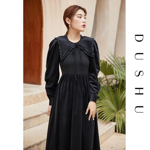 plus size ruffle bow long black dress women puff sleeve elegant knitted sweater autumn winter vintage party casual dresses, Black;gray
plus size ruffle bow long black dress women puff sleeve elegant knitted sweater autumn winter vintage party casual dresses, Black;gray