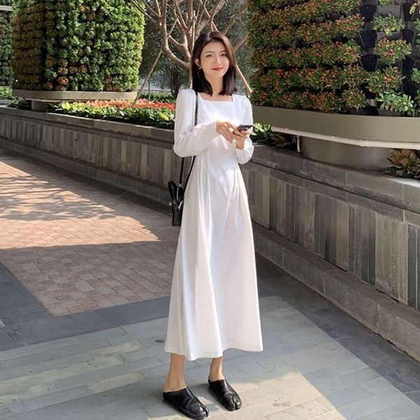 autumn temperament simple white waist long sleeve gentle sweet love neck, White;black
autumn temperament simple white waist long sleeve gentle sweet love neck, White;black