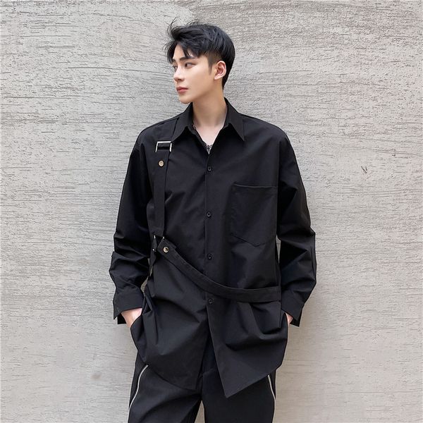 men's casual shirts men removable strap loose long sleeve niche design cargo shirt man korean japan harajuku streetwear vintage male ln, White;black
men's casual shirts men removable strap loose long sleeve niche design cargo shirt man korean japan harajuku streetwear vintage male ln, White;black