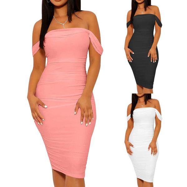 casual dresses dress women's tight-fitting tube off-shoulder fashion strapless club midi evening party 2021, Black;gray
casual dresses dress women's tight-fitting tube off-shoulder fashion strapless club midi evening party 2021, Black;gray