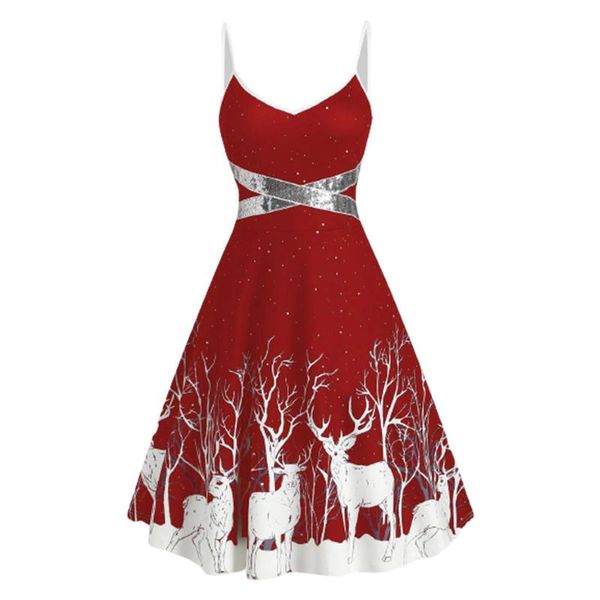 casual dresses christmas dress women elk print adjustable spaghetti straps sleeveless large hem party swing plus size elegant, Black;gray
casual dresses christmas dress women elk print adjustable spaghetti straps sleeveless large hem party swing plus size elegant, Black;gray