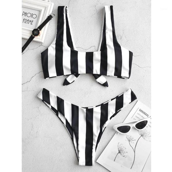 women's swimwear 2021 bikini high waisted tummy control two piece swimsuit ladies striped strappy split, White;black
women's swimwear 2021 bikini high waisted tummy control two piece swimsuit ladies striped strappy split, White;black