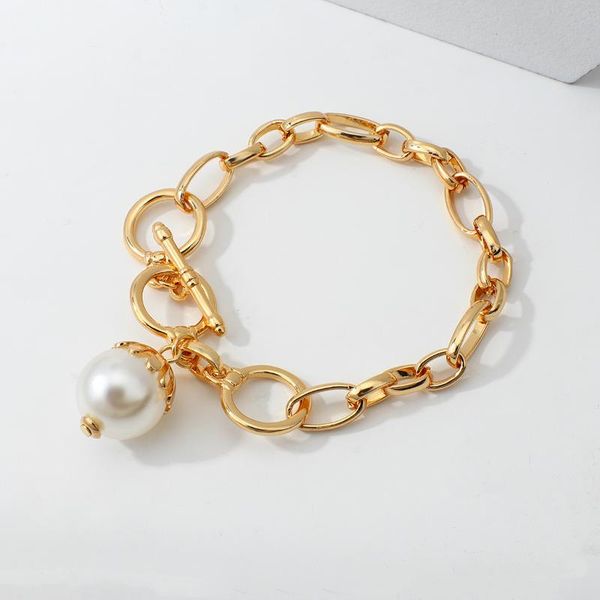 link, chain aensoa fashion ins style gold color pearl pendant bracelet female unique design temperament metal link charm bracelets, Black
link, chain aensoa fashion ins style gold color pearl pendant bracelet female unique design temperament metal link charm bracelets, Black