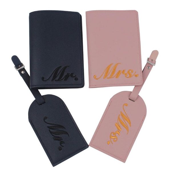 card holders k5da 4pcs mr and mrs bridal luggage tags passport covers embroidery for wedding coupl, Brown;gray
card holders k5da 4pcs mr and mrs bridal luggage tags passport covers embroidery for wedding coupl, Brown;gray