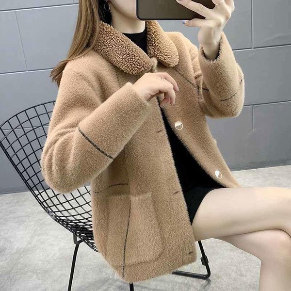 women's jackets 2021 spring and autumn fashion imitation mink velvet long-sleeved lapel jacket women loose western style casual cardiga, Black;brown
women's jackets 2021 spring and autumn fashion imitation mink velvet long-sleeved lapel jacket women loose western style casual cardiga, Black;brown