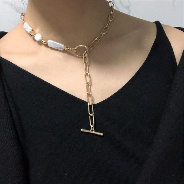 chokers vintage irregular slub pearls necklaces for women punk love couples choker lock chain necklace boho jewelry collier 2021, Golden;silver
chokers vintage irregular slub pearls necklaces for women punk love couples choker lock chain necklace boho jewelry collier 2021, Golden;silver