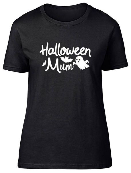halloween mum fitted womens ladies t shirt men's t-shirts, White;black
