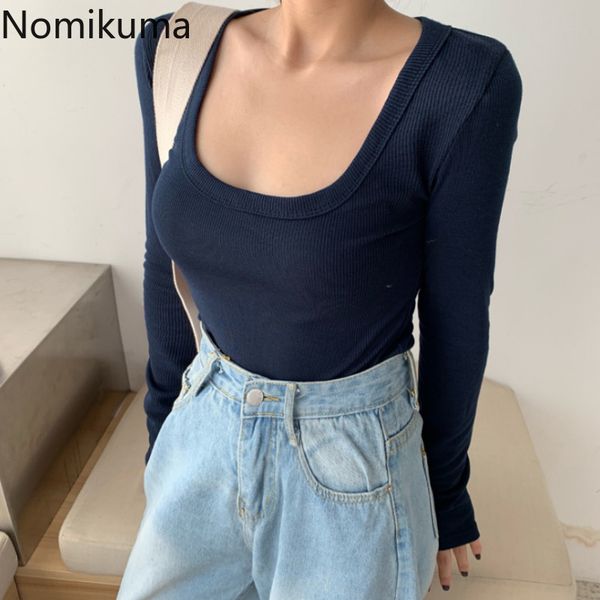 nomikuma slim fit tshirts women solid color square collar long sleeve short t shirts female korean chic camisetas 210514, White
nomikuma slim fit tshirts women solid color square collar long sleeve short t shirts female korean chic camisetas 210514, White