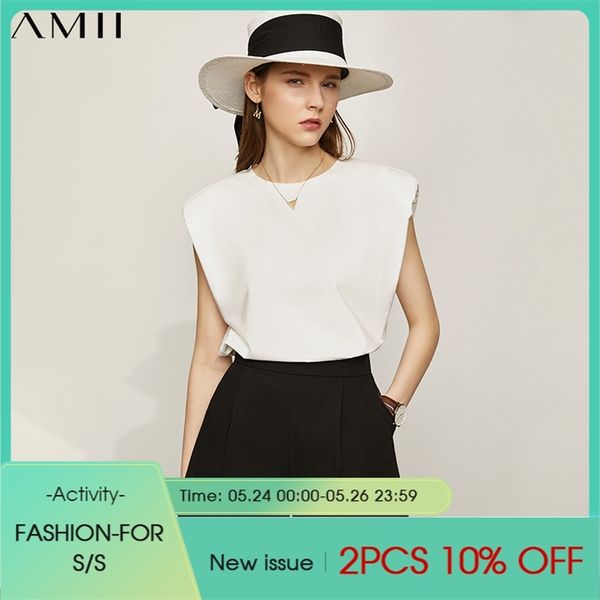 minimalism summer women's tshirt causal solid oneck sleeveless loose female simple for women 12170208 210527, White
minimalism summer women's tshirt causal solid oneck sleeveless loose female simple for women 12170208 210527, White