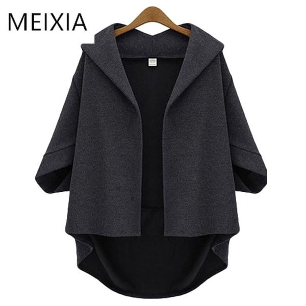 women's jackets meixia 2021 autumn winter women coat casual solid blends turn-down collar batwing sleeve open stitch loose lady short, Black;brown
women's jackets meixia 2021 autumn winter women coat casual solid blends turn-down collar batwing sleeve open stitch loose lady short, Black;brown