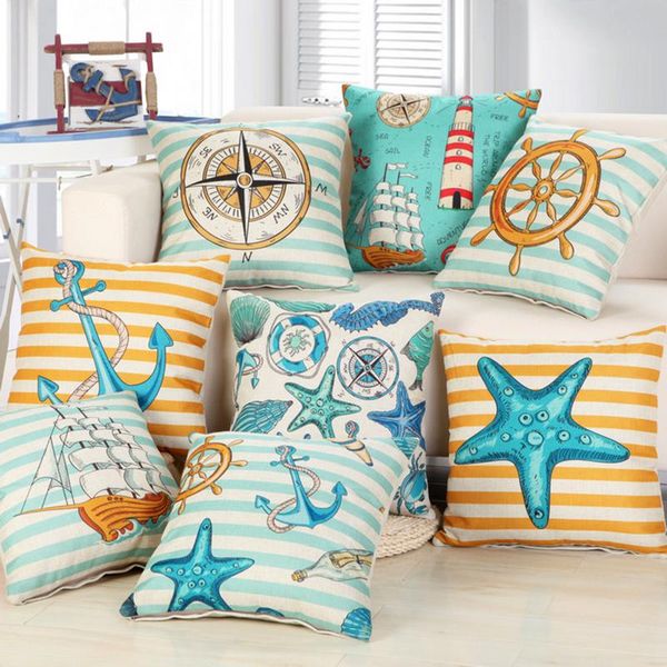 nautical style pillow cover rudder anchor boat pattern cotton linen sofa car decorative throw cushion 45x45cm cushion/decorative
nautical style pillow cover rudder anchor boat pattern cotton linen sofa car decorative throw cushion 45x45cm cushion/decorative