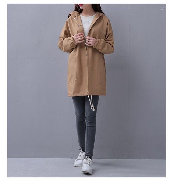 women's jackets autumn fashion women trench coats with hood drawstring hem long sleeves coat ladies slim windbreaker streetwear1 4fm9, Black;brown
women's jackets autumn fashion women trench coats with hood drawstring hem long sleeves coat ladies slim windbreaker streetwear1 4fm9, Black;brown