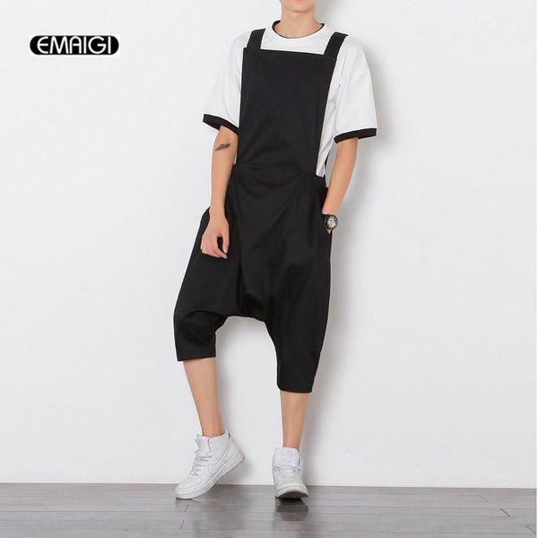 men's shorts mens jumpsuit fashion male bib overalls casual loose harem hip-hop low crotch trousers plus size, White;black
men's shorts mens jumpsuit fashion male bib overalls casual loose harem hip-hop low crotch trousers plus size, White;black