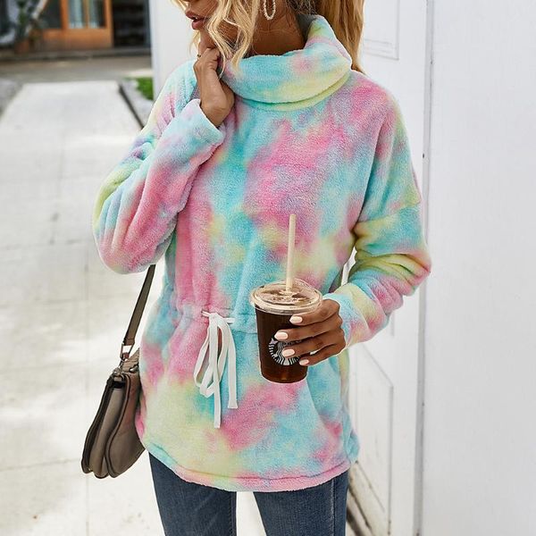 women's sweaters womens tie-dye print winter fleece long sleeves casual keep warm blouse women jumper turtleneck woman sweater, White;black
women's sweaters womens tie-dye print winter fleece long sleeves casual keep warm blouse women jumper turtleneck woman sweater, White;black