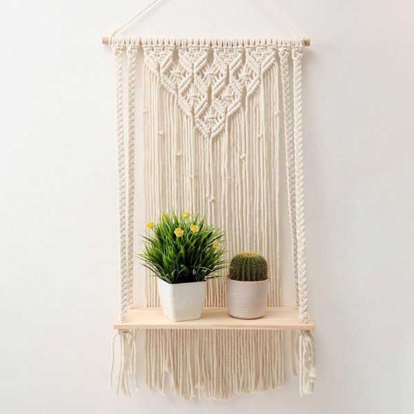tapestries hand-woven macrame hanging planter basket wooden shelves bohemian style storage rack green plant shelf wall tapestry
tapestries hand-woven macrame hanging planter basket wooden shelves bohemian style storage rack green plant shelf wall tapestry