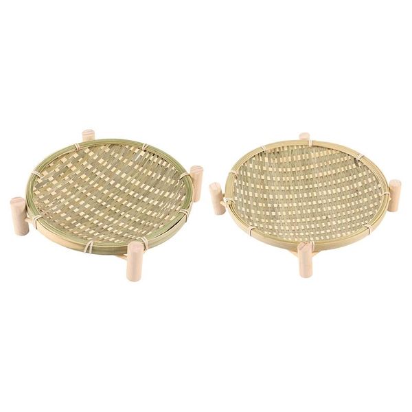 storage baskets handmade woven bamboo fruit basket food bread organizer kitchen decorative round plate with bracket
storage baskets handmade woven bamboo fruit basket food bread organizer kitchen decorative round plate with bracket