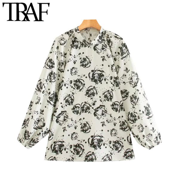 traf women fashion floral print loose blouses vintage high collar long sleeve female shirts blusas chic 210415, White
traf women fashion floral print loose blouses vintage high collar long sleeve female shirts blusas chic 210415, White