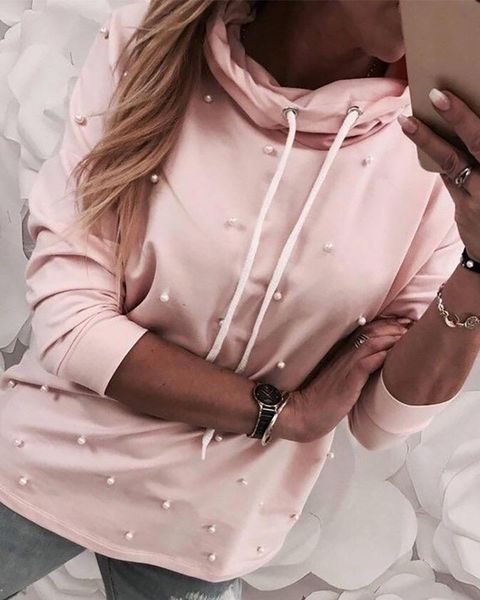 women's hoodies & sweatshirts autumn women beading hoodie sweatshirt casual fashion long pullover winter sleeve solid, Black
women's hoodies & sweatshirts autumn women beading hoodie sweatshirt casual fashion long pullover winter sleeve solid, Black
