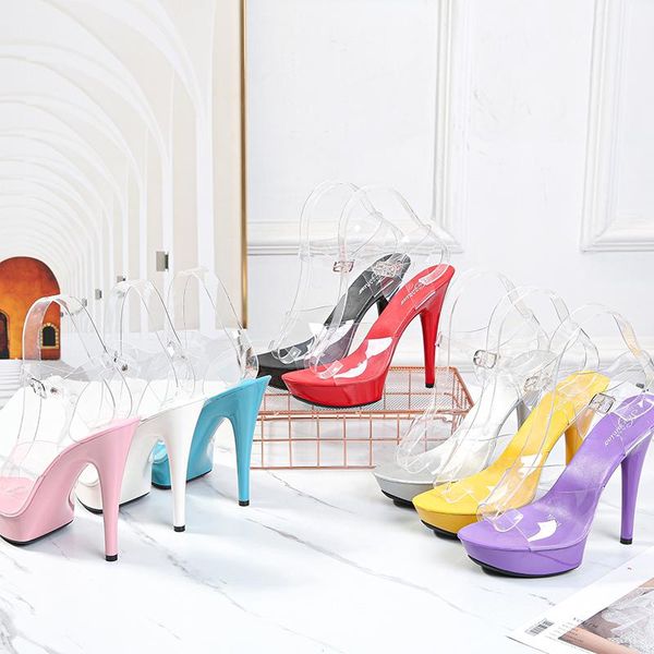 catwalk shoes female model high heels fine heel waterproof platform transparent 13cm ultra-heeled sandals women car show, Black
catwalk shoes female model high heels fine heel waterproof platform transparent 13cm ultra-heeled sandals women car show, Black