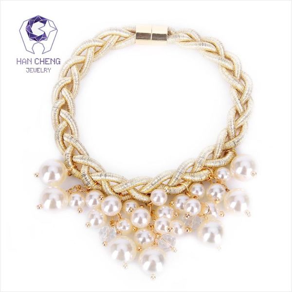 hancheng fashion golden weave rope tassel pearl choker necklace women necklaces magnet statement collar jewelry bijoux chokers, Golden;silver
hancheng fashion golden weave rope tassel pearl choker necklace women necklaces magnet statement collar jewelry bijoux chokers, Golden;silver