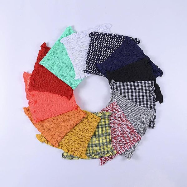 womens tanks elastic tube women casual crop plaid sleeveless tank retro ruched lattice strapless camis, White
womens tanks elastic tube women casual crop plaid sleeveless tank retro ruched lattice strapless camis, White