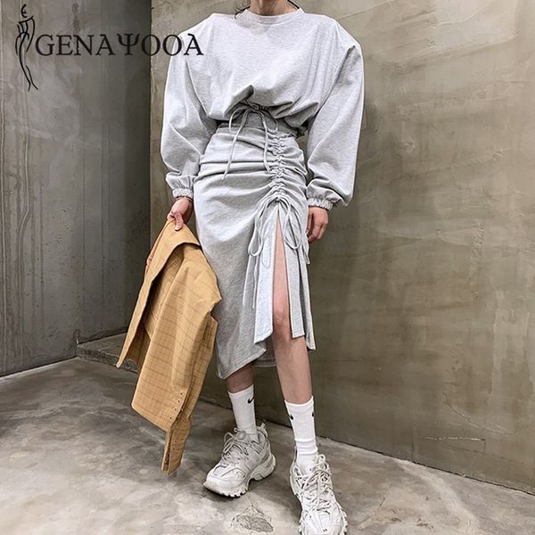 genayooa two winter outfits for streetwear long sleeve 2 piece set women and elegant drawstring midi skirt 210417, White
genayooa two winter outfits for streetwear long sleeve 2 piece set women and elegant drawstring midi skirt 210417, White
