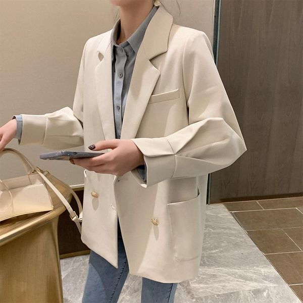 women's suits & blazers oversized women blazer 2021 spring autumn ladies office long sleeve drape solid color loose suit jacket, White;black
women's suits & blazers oversized women blazer 2021 spring autumn ladies office long sleeve drape solid color loose suit jacket, White;black