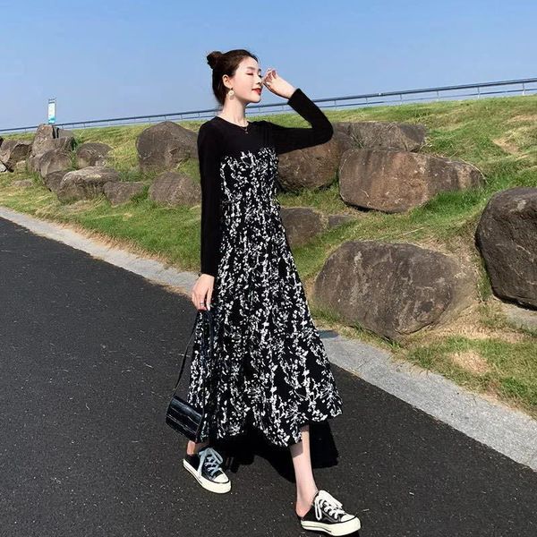 dress large-sized dresses for women with high waist in common black floral patterns, Black;gray
dress large-sized dresses for women with high waist in common black floral patterns, Black;gray