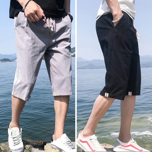 a 785 the new summer 2021 7 minutes of pants men's casual pants six points five beach shorts thin fashion pants in the summer, Blue
a 785 the new summer 2021 7 minutes of pants men's casual pants six points five beach shorts thin fashion pants in the summer, Blue